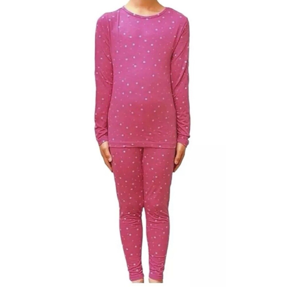 32 Degrees Heat Kids Thermal Set L 12/14 Pink Long Sleeve & Leggings - Picture 6 of 6